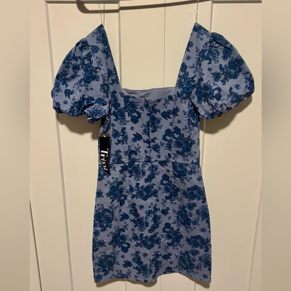 Trixxi Blue Floral Mini Dress